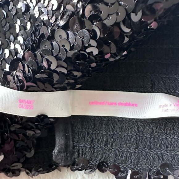 Victoria's Secret PINK | Bling Sequin Bandeau Tube Top Unlined | Size Medium - Picture 9 of 11